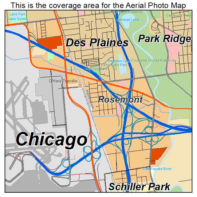 Rosemont, IL location map 