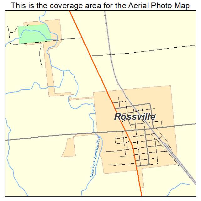 Rossville, IL location map 