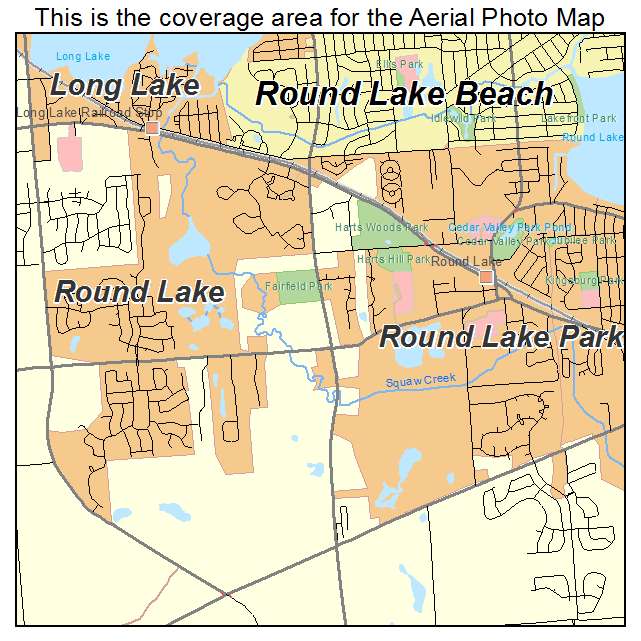Round Lake, IL location map 