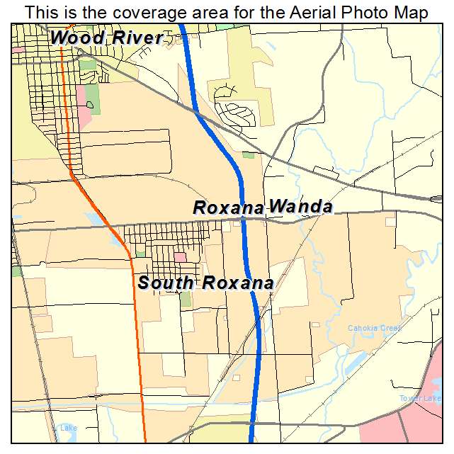 Roxana, IL location map 