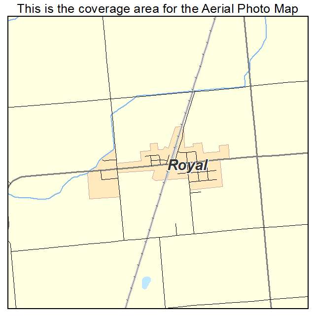 Royal, IL location map 