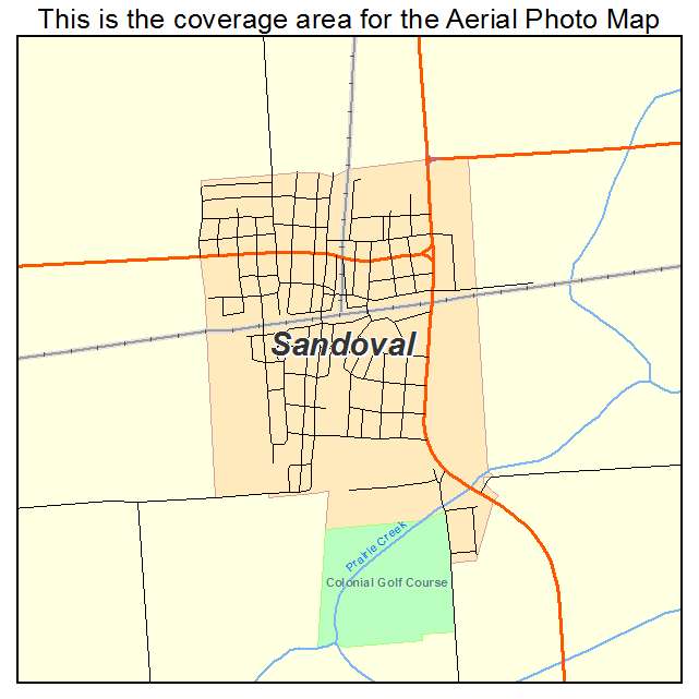 Sandoval, IL location map 