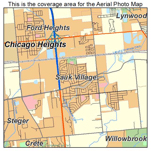 Sauk Village, IL location map 