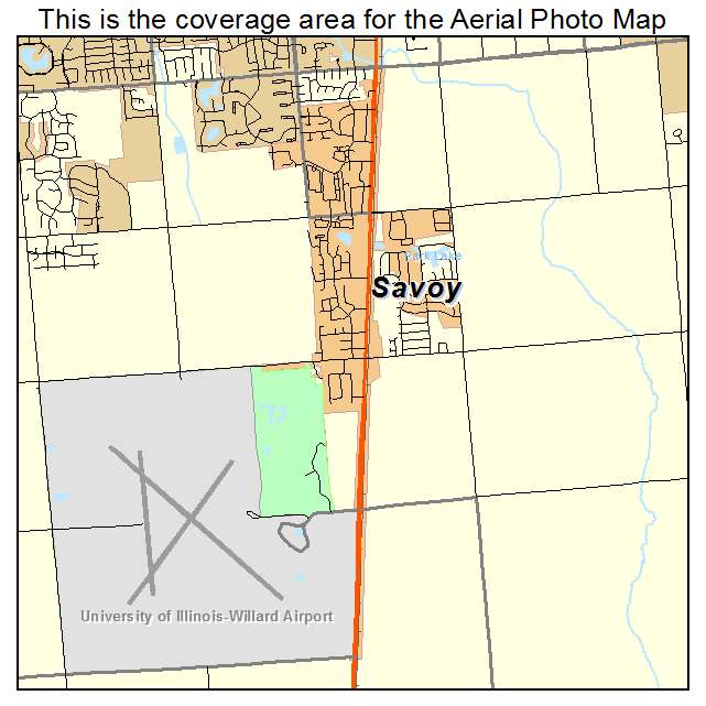 Savoy, IL location map 