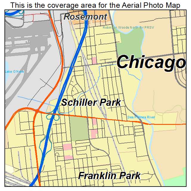 Schiller Park, IL location map 