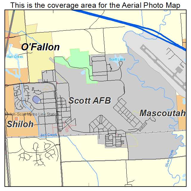 Scott AFB, IL location map 