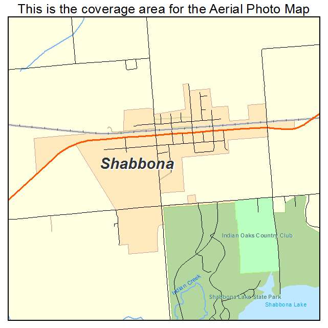 Shabbona, IL location map 
