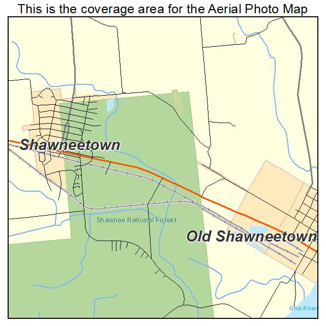 Shawneetown, IL location map 