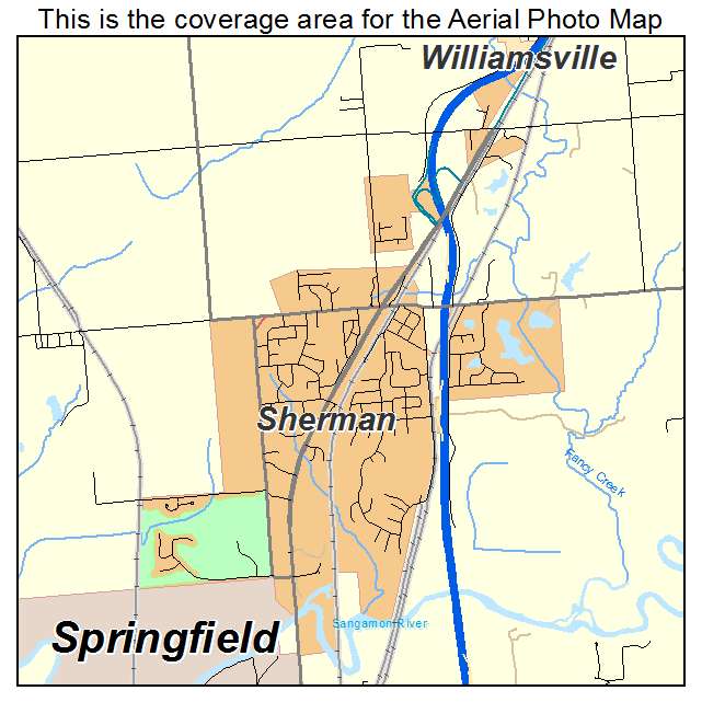 Sherman, IL location map 