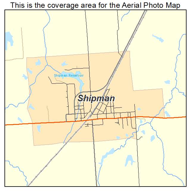 Shipman, IL location map 