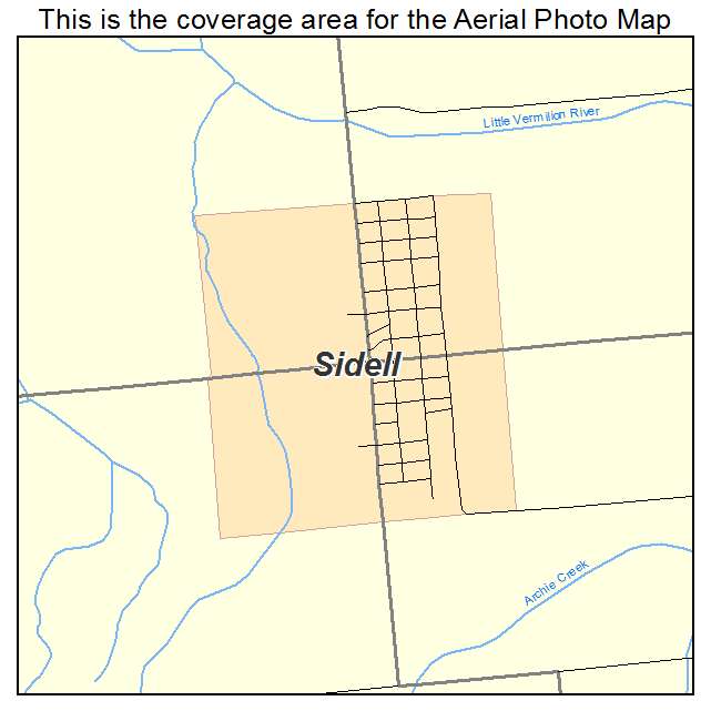 Sidell, IL location map 