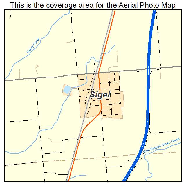 Sigel, IL location map 