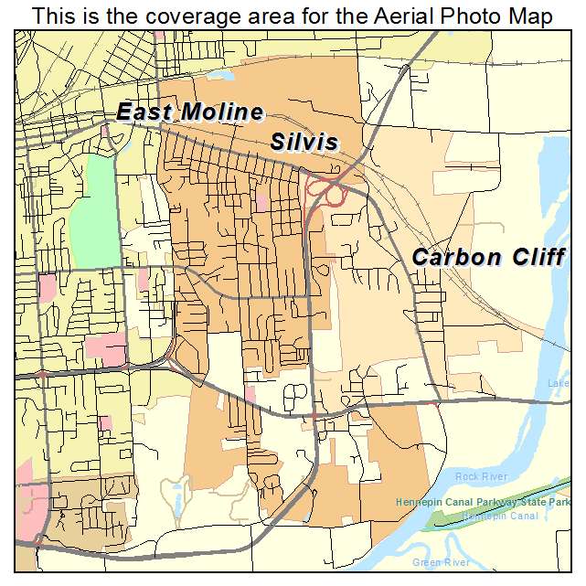 Silvis, IL location map 