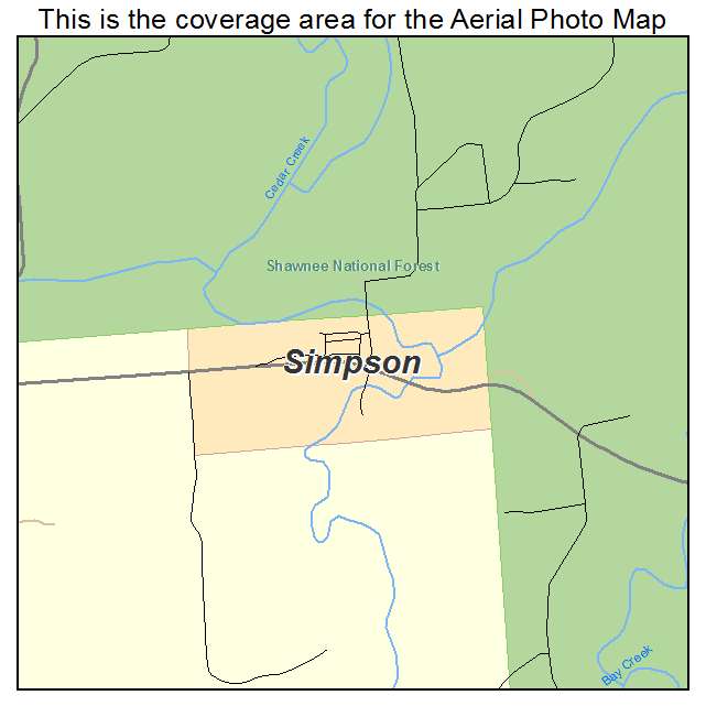 Simpson, IL location map 