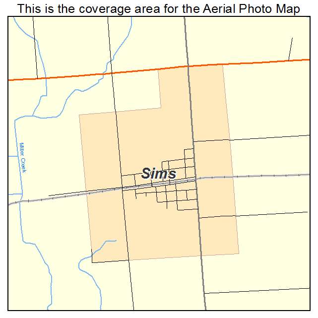 Sims, IL location map 