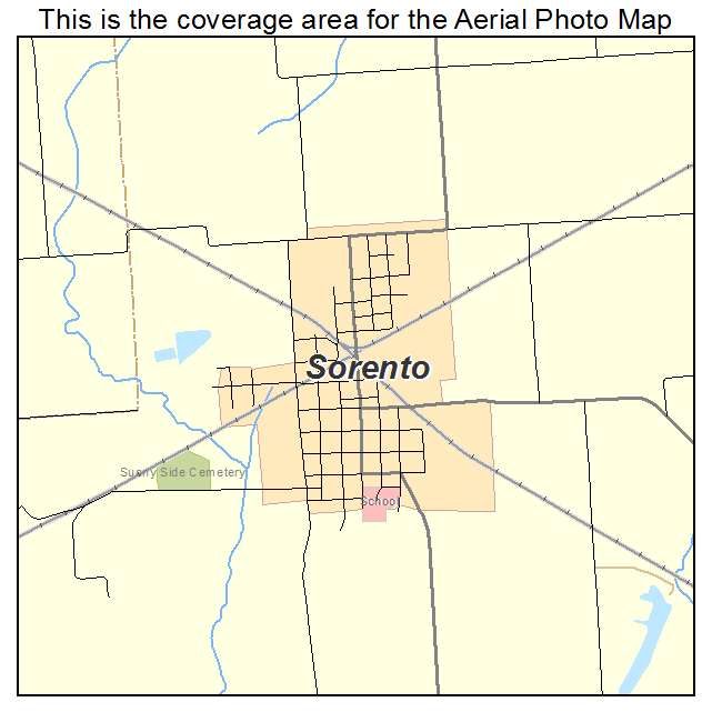 Sorento, IL location map 
