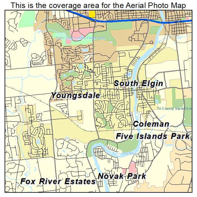 South Elgin, IL location map 