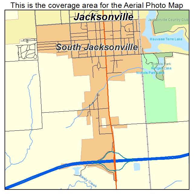South Jacksonville, IL location map 