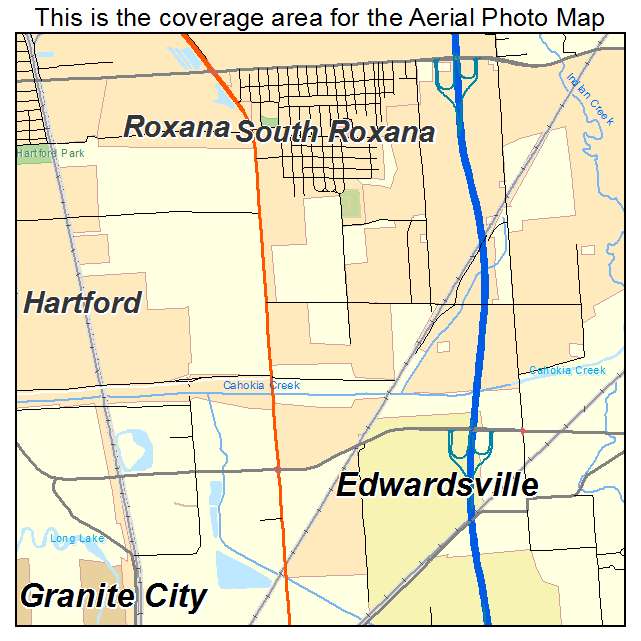 South Roxana, IL location map 