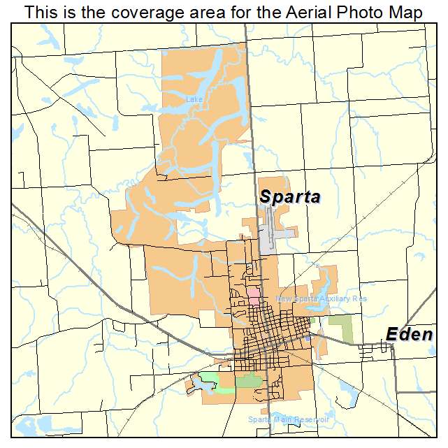 Aerial Photography Map of Sparta, IL Illinois