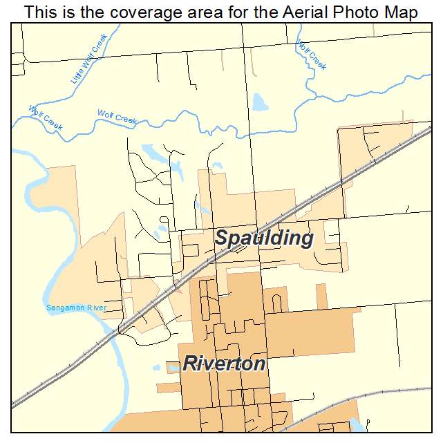 Spaulding, IL location map 