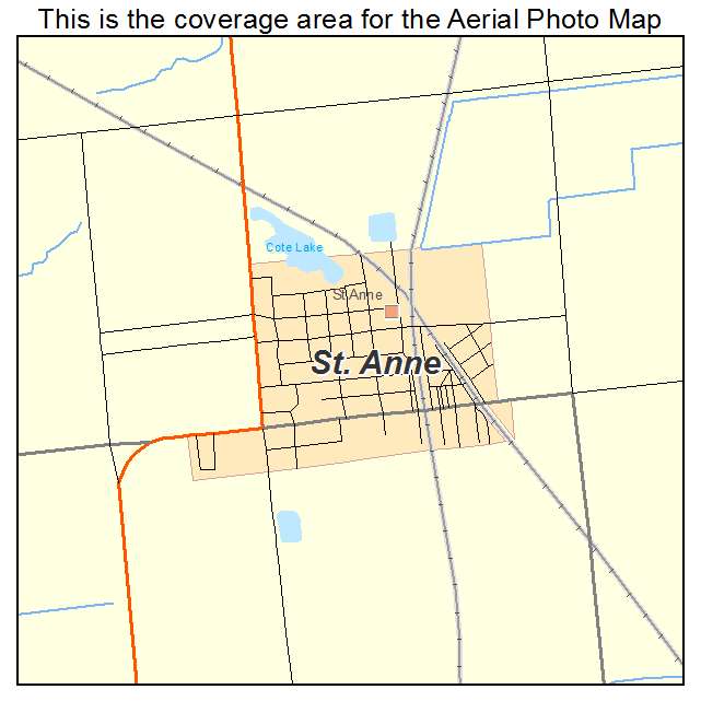 St Anne, IL location map 