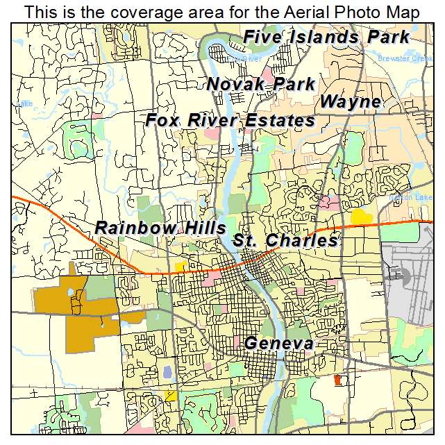 St Charles, IL location map 