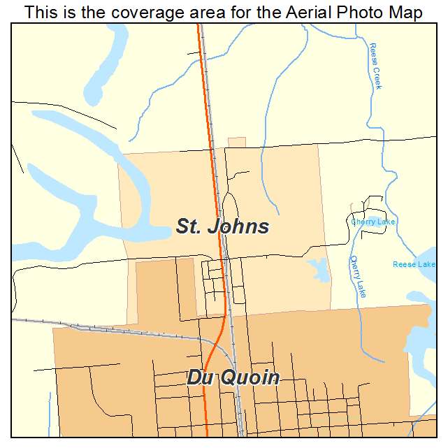 St Johns, IL location map 