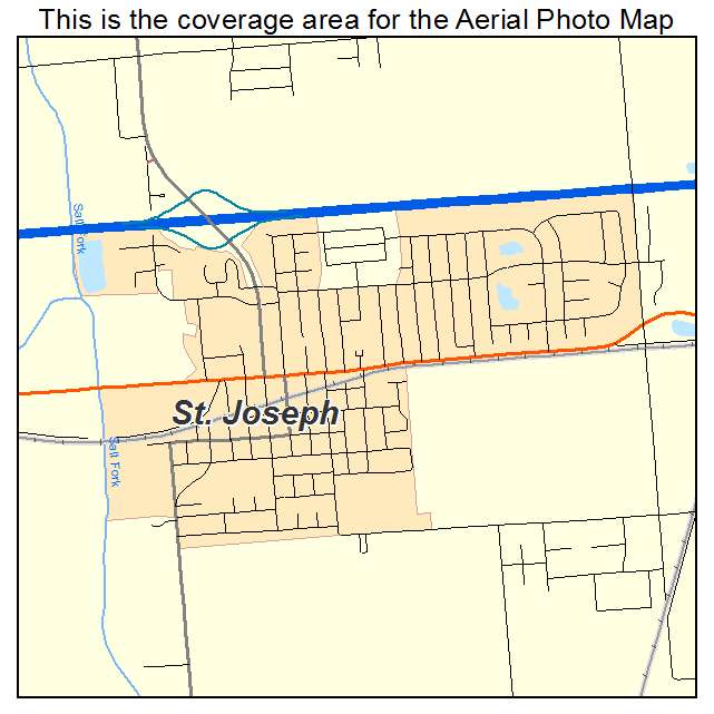St Joseph, IL location map 