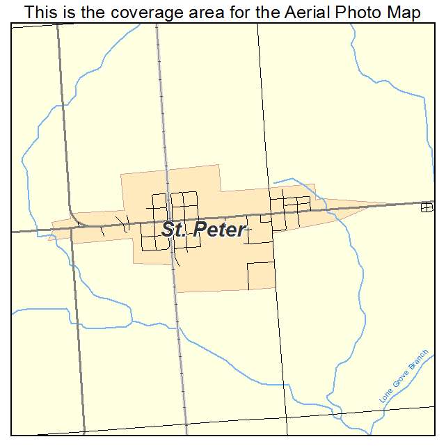 St Peter, IL location map 