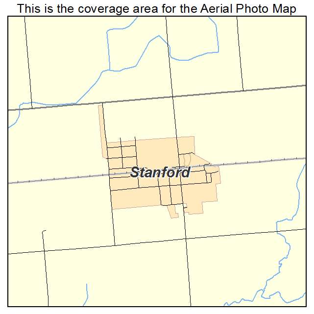Aerial Photography Map Of Stanford IL Illinois