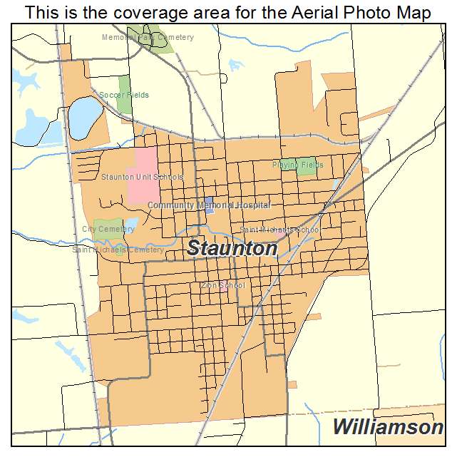 Staunton, IL location map 