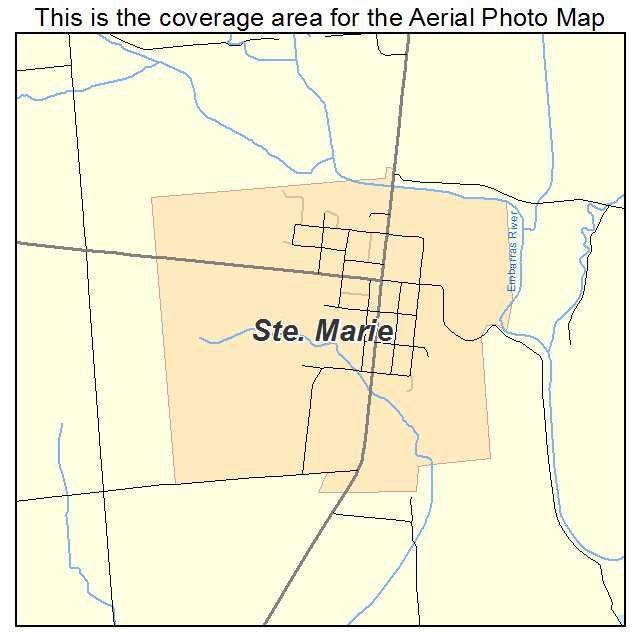 Ste Marie, IL location map 