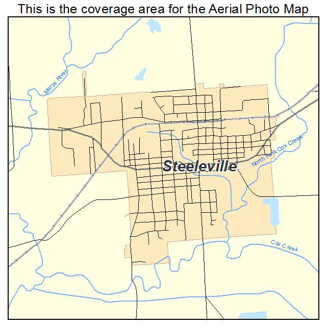 Steeleville, IL location map 