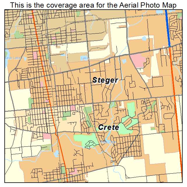 Steger, IL location map 