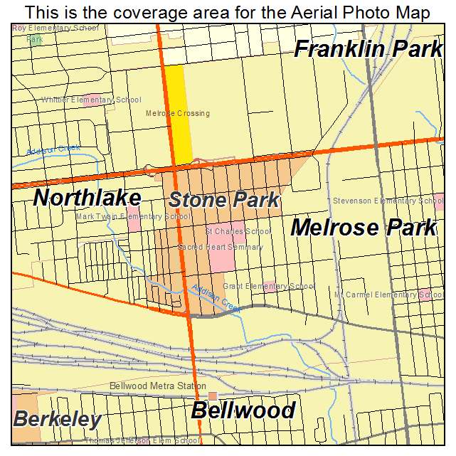 Stone Park, IL location map 