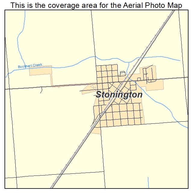 Stonington, IL location map 