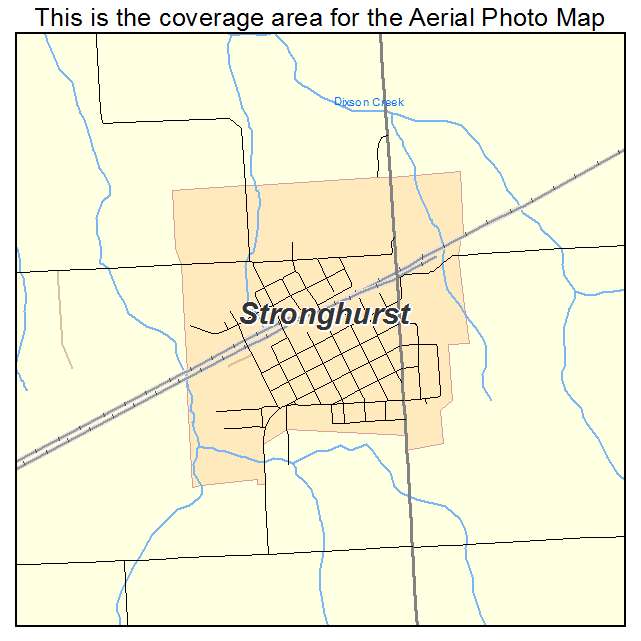 Stronghurst, IL location map 