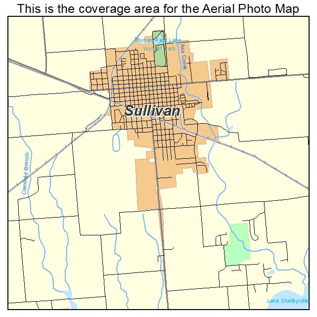 Aerial Photography Map of Sullivan, IL Illinois