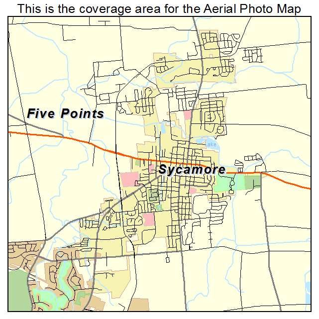 Sycamore, IL location map 