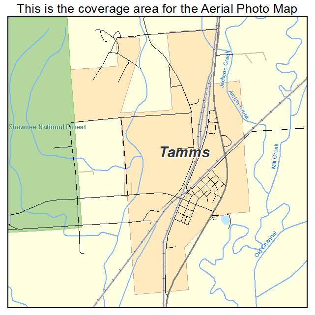 Tamms, IL location map 
