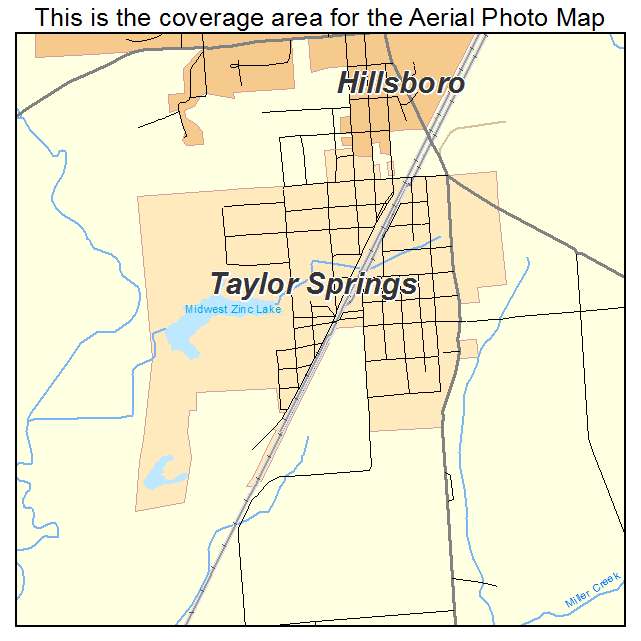 Taylor Springs, IL location map 