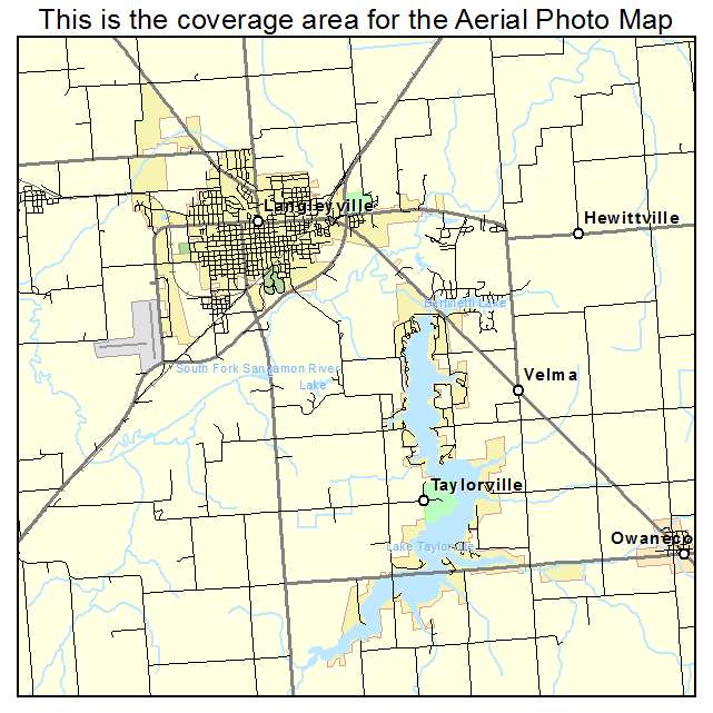 Taylorville, IL location map 