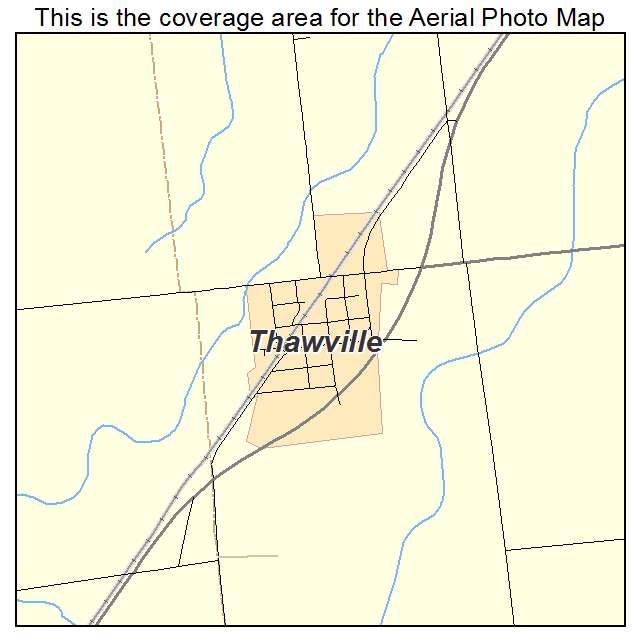 Thawville, IL location map 