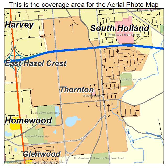 Thornton, IL location map 