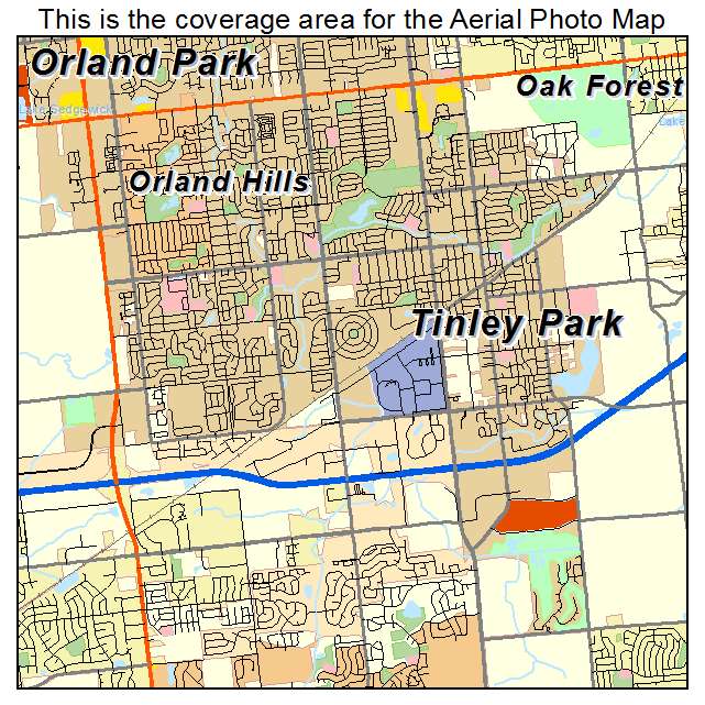 Tinley Park, IL location map 
