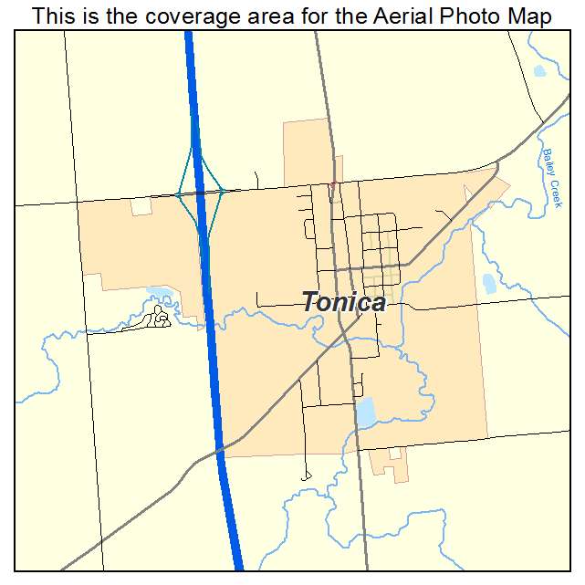 Tonica, IL location map 