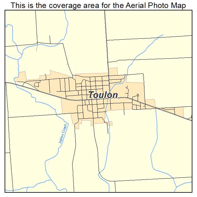 Toulon, IL location map 