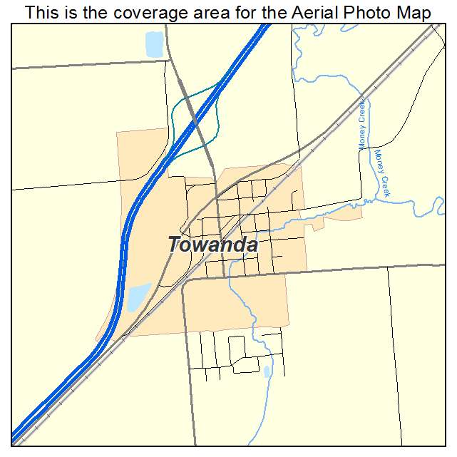 Towanda, IL location map 