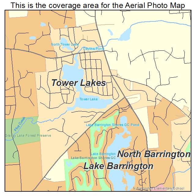 Tower Lakes, IL location map 